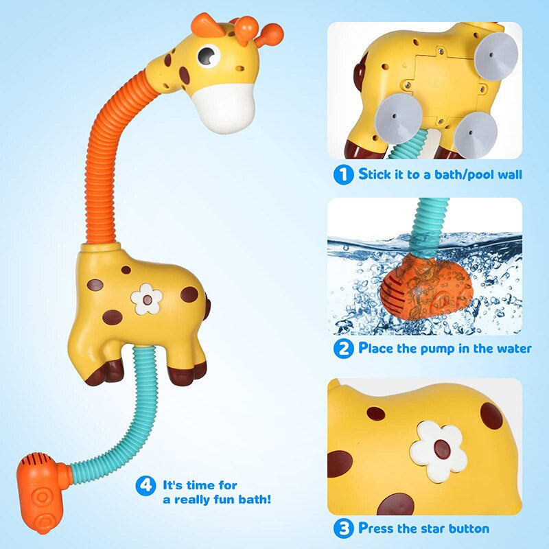 Bath Giraffe™ - Kirahvi roiskuttaa iloisesti - Kirahvi kylpylelu kylpyammeisiin