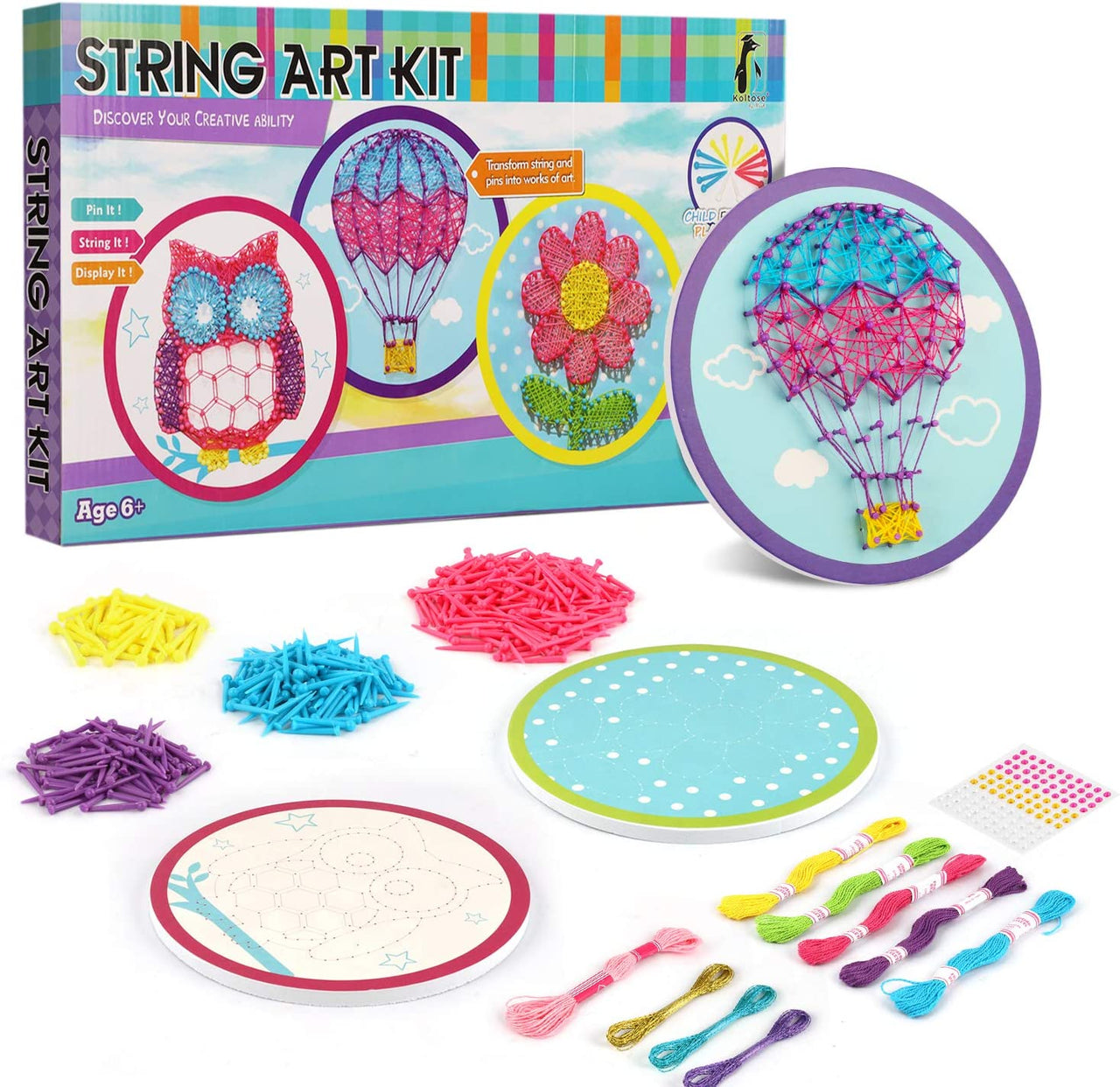 String Art Craft Kit™ - Värikkäitä luomuksia langoista - Lanka-askartelusetti