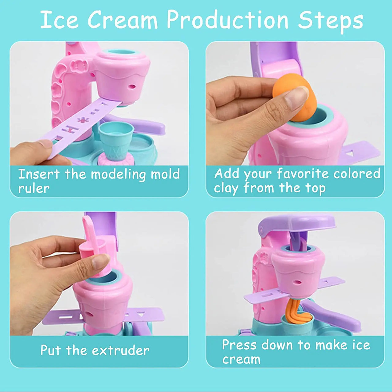 Ice Cream Clay Set™ - Viileitä luomuksia - Leikkijäätelökone