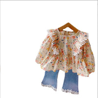 Thumbnail for Mini Fashion™ - Kukkia ja farkkua - Lasten vaatesetti